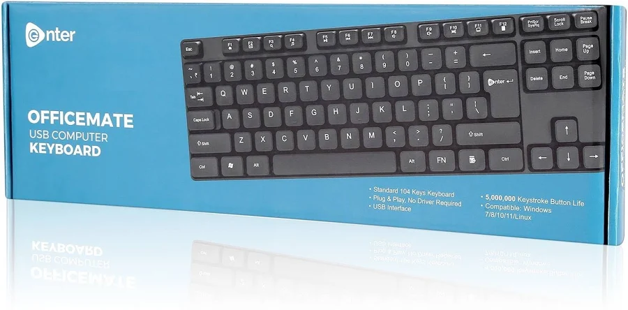 Enter Officemate Wired Usb Enter Officemate Wired Usb Standard Desktop Keyboard